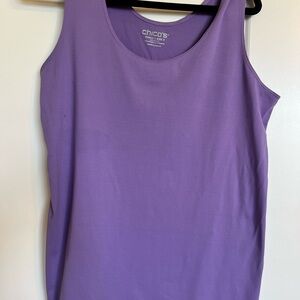 Chico's Lilac Scoop Neck Tank Top